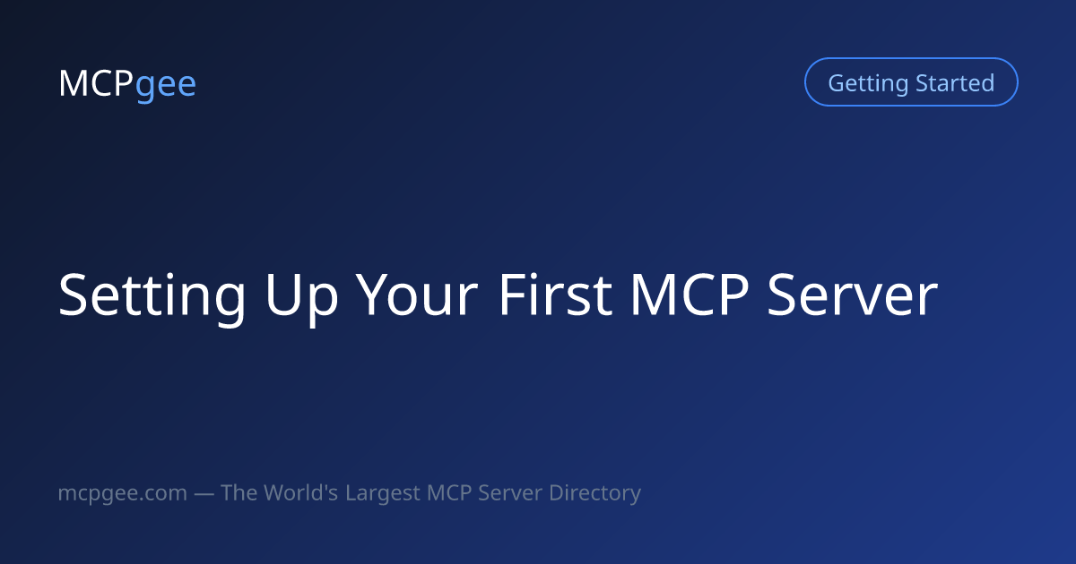 Build Your First MCP Server - Step by Step Guide